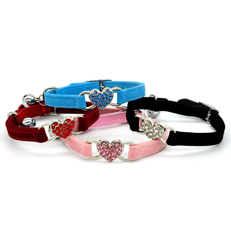 Cat Collar Love – Adjustable Cute Collar for Cats (Sky Blue, Pink, Red, Black)