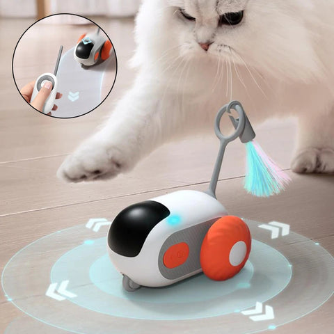 Remote Control Interactive Cat Car Toy – Crazy-Joy USB Smart RC | PetsDrift