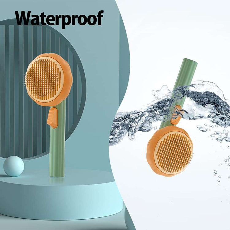 Pet Pumpkin Brush – Self-Cleaning Slicker Brush for Dogs, Cats, Puppies & Rabbits