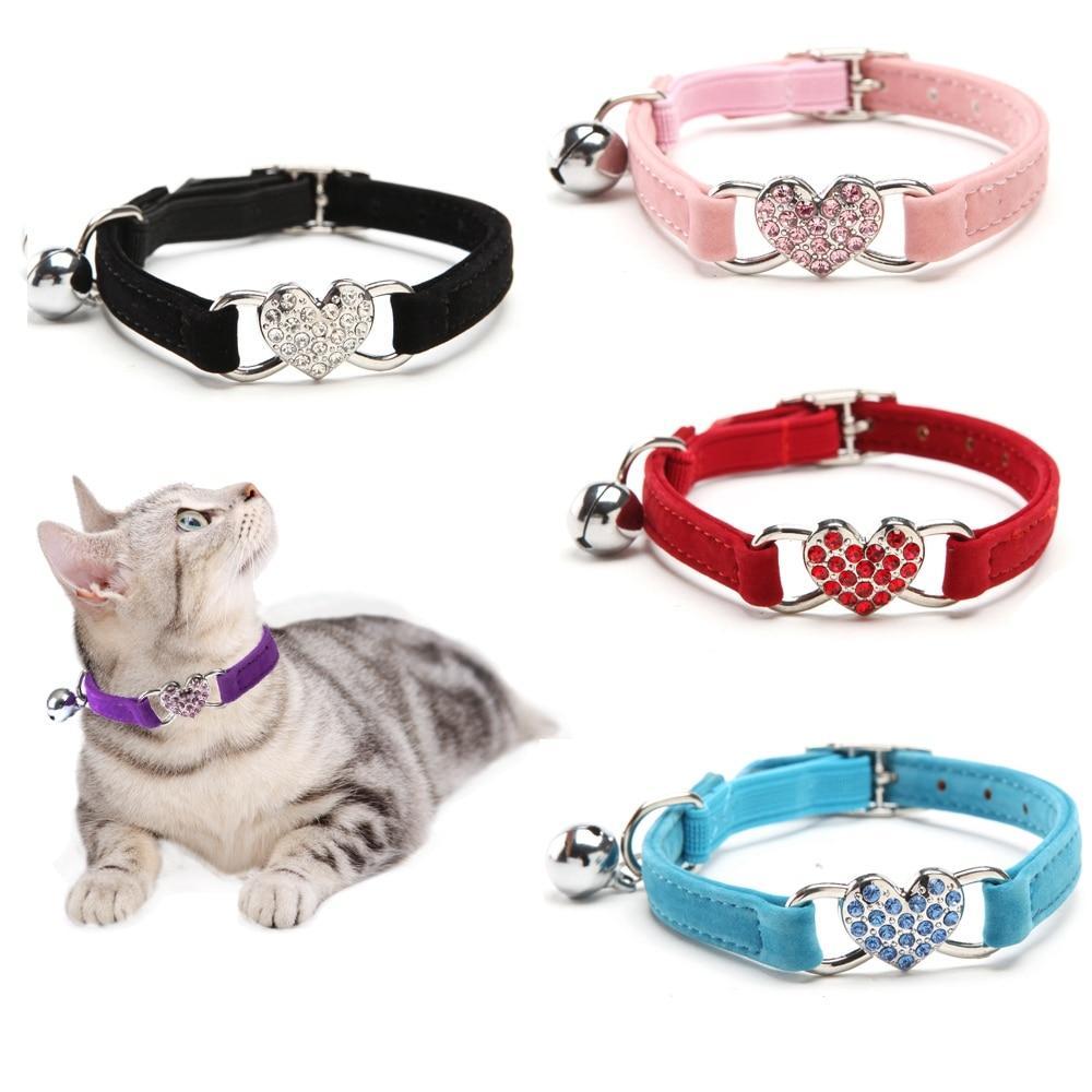 Cat Collar Love – Adjustable Cute Collar for Cats (Sky Blue, Pink, Red, Black)