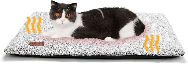 Self-Warming Cat & Dog Bed – 24×18" Thermal Pet Mat with Removable Cover, Extra Warm, Non-Slip, Washable for Indoor & Outdoor Use