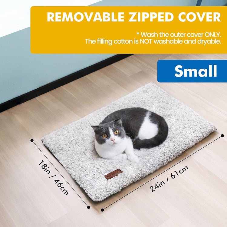 Self-Warming Cat & Dog Bed – 24×18" Thermal Pet Mat with Removable Cover, Extra Warm, Non-Slip, Washable for Indoor & Outdoor Use
