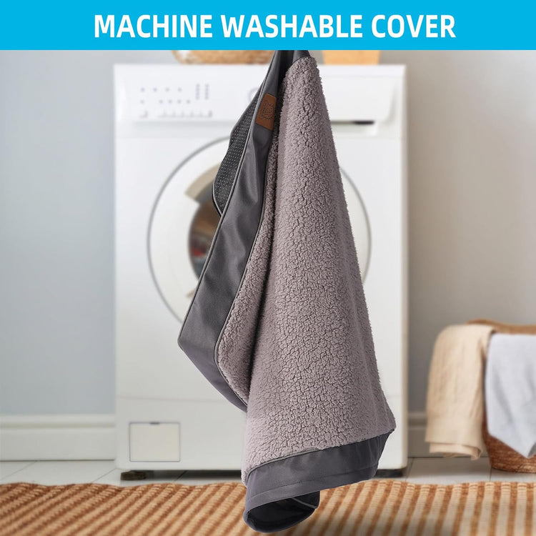 Sunheir Orthopedic Dog Bed – Large Waterproof Crate Bed with Removable Washable Cover, Egg Crate Foam & Anti-Slip Bottom