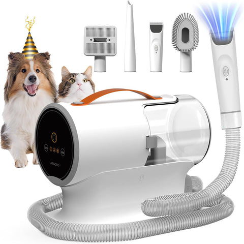 AIRROBO Dog Grooming Vacuum Kit – 12000Pa Powerful Pet Hair Vacuum for Shedding & Grooming, Quiet Operation, PG100, 2L Large Capacity