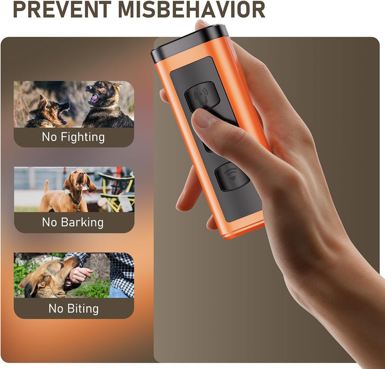 Rechargeable Dog Bark Deterrent – 50ft Ultrasonic Anti-Barking Training Device 🐶