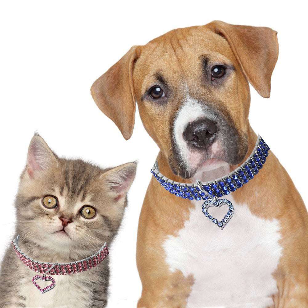 PetsDrift Heart-Shaped Pet Necklace – Customizable Metal Necklace for Pets