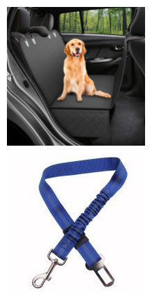 Back Seat Protector for Dogs – Waterproof Dog Car Seat Cover with Mesh View, Zippered Sides & Safety Hammock