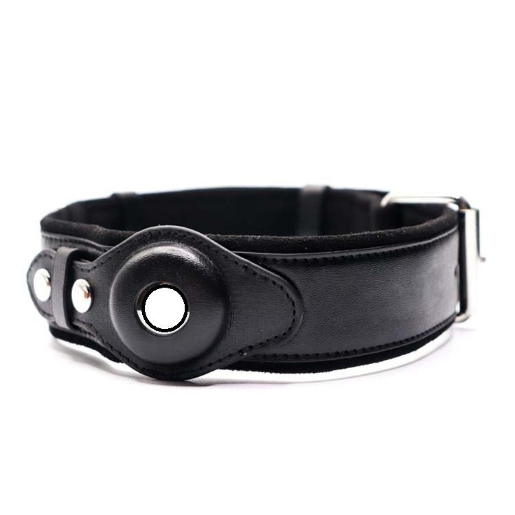 Leather GPS Dog Collar – Tracker-Ready Pet Collar for Apple AirTag