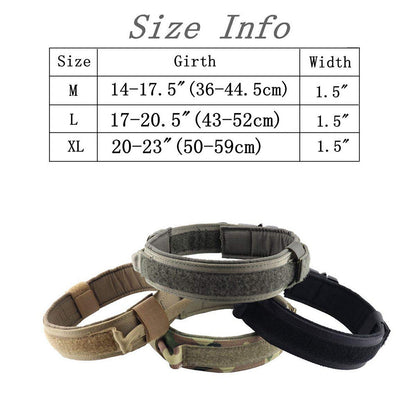 Heavy-Duty Tactical Dog Collar – Adjustable 1000D Nylon Collar with Quick Release Buckle