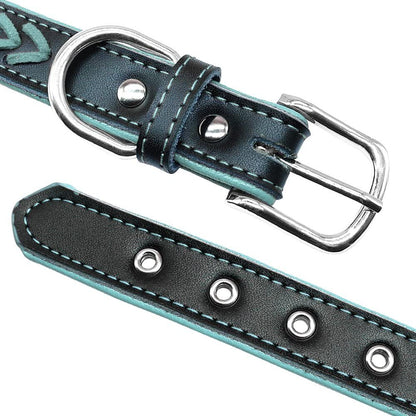 Engraving Anti-Lost Dog Tag Collar – Personalized Leather Puppy Collar