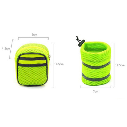 black hands-free dog leash with storage bag and pouch