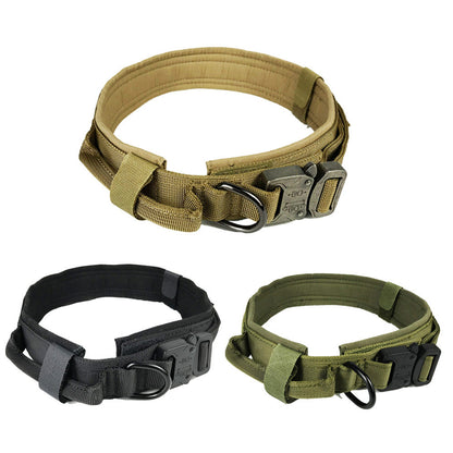 Heavy-Duty Tactical Dog Collar – Adjustable 1000D Nylon Collar with Quick Release Buckle