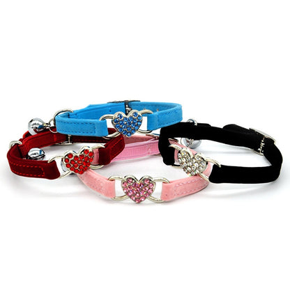 Cat Collar Love – Adjustable Cute Collar for Cats (Sky Blue, Pink, Red, Black)
