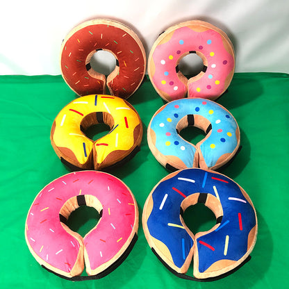 Cartoon Dog Donut Collar – Soft PVC Recovery Cone for Dogs