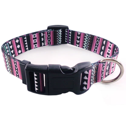 Bohemian design dog collar with bandana