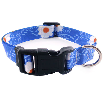 Bohemian design dog collar with bandana