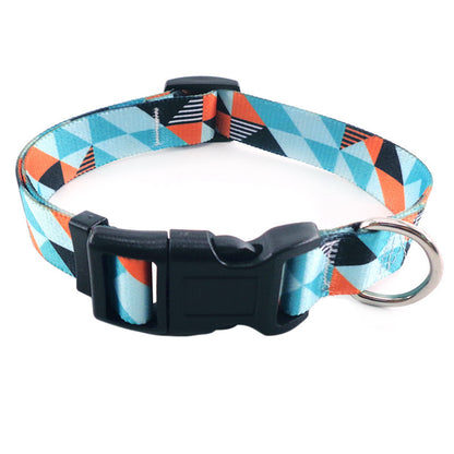 Bohemian design dog collar with bandana