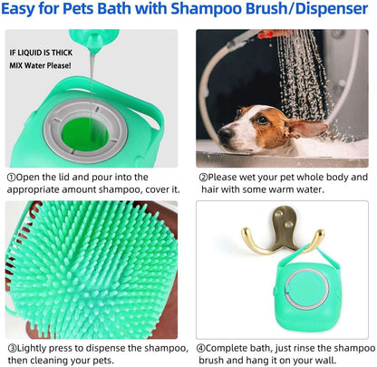 Pet Grooming Brush & Shampoo Massager – Remove Pet Hair Gently | PetsDrift
