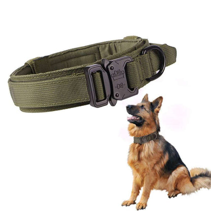 Tactical Dog Collar and Leash Set – Adjustable Military-Grade Nylon Gear for Dogs