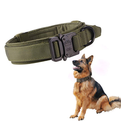 Tactical Dog Collar and Leash Set – Adjustable Military-Grade Nylon Gear for Dogs