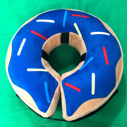Cartoon Dog Donut Collar – Soft PVC Recovery Cone for Dogs