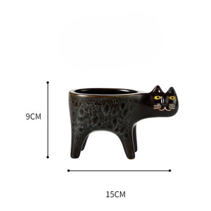 Cute Cat Tail Flower Pot Ceramic Personality Creativity