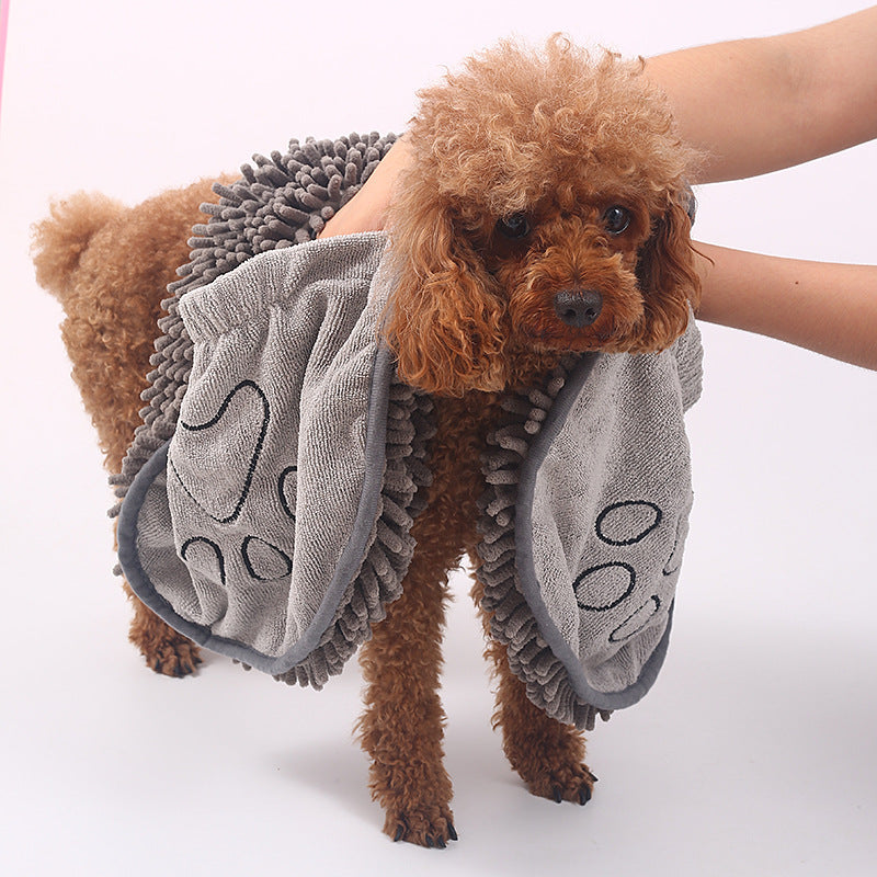 Chenille Pet Towel Dog Bath Towel