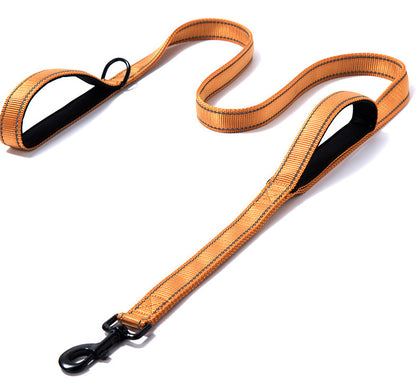 double handle dog leash for pulling dogs