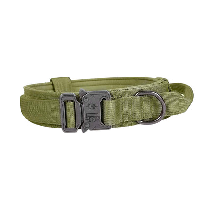 Tactical Dog Collar and Leash Set – Adjustable Military-Grade Nylon Gear for Dogs