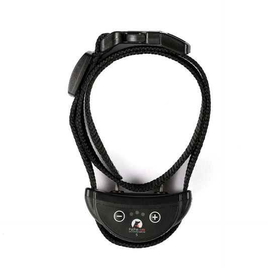 Adjustable black electric shock collar for dogs with a control unit
