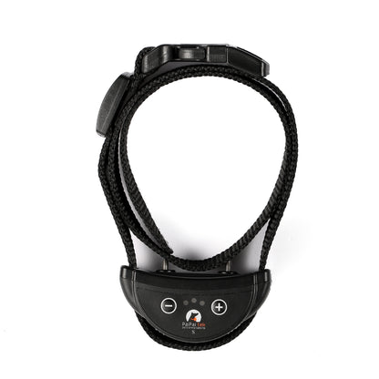Adjustable black electric shock collar for dogs with a control unit
