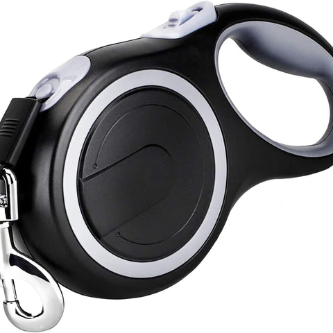 26ft Heavy-Duty Retractable Dog Leash – Strong Nylon Tape with Anti-Slip Handle & One-Handed Brake for Dogs up to 110 lbs