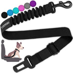 COOYOO Adjustable Dog Seat Belt – Heavy-Duty Retractable Nylon Car Harness for Pet Safety