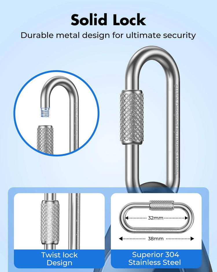 UNBREAKcable AirTag Holder – 4 Pack Waterproof & Shockproof TPU Case with Carabiner