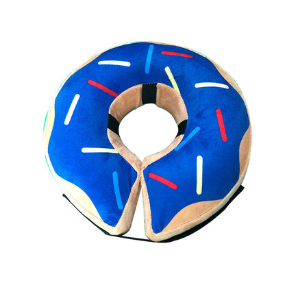 Cartoon Dog Donut Collar – Soft PVC Recovery Cone for Dogs