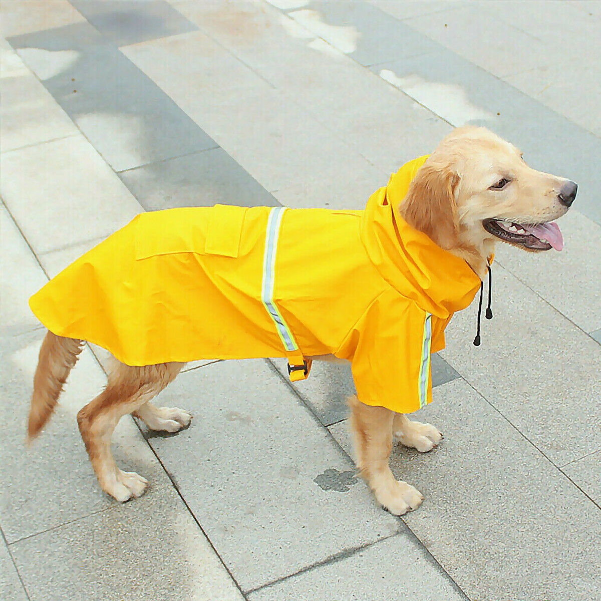 Dog Raincoat,Waterproof Dog Rain Jacket With Safety Reflective Stripe,Hooded Slicker Dachshund Doggy Dog Poncho With Leash For Dogs And Puppies