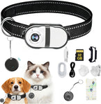PRRPRR Pet Camera Collar – 1080P HD Wireless Dog Neck Cam with Air Tracker, 32GB Storage, No WiFi Required