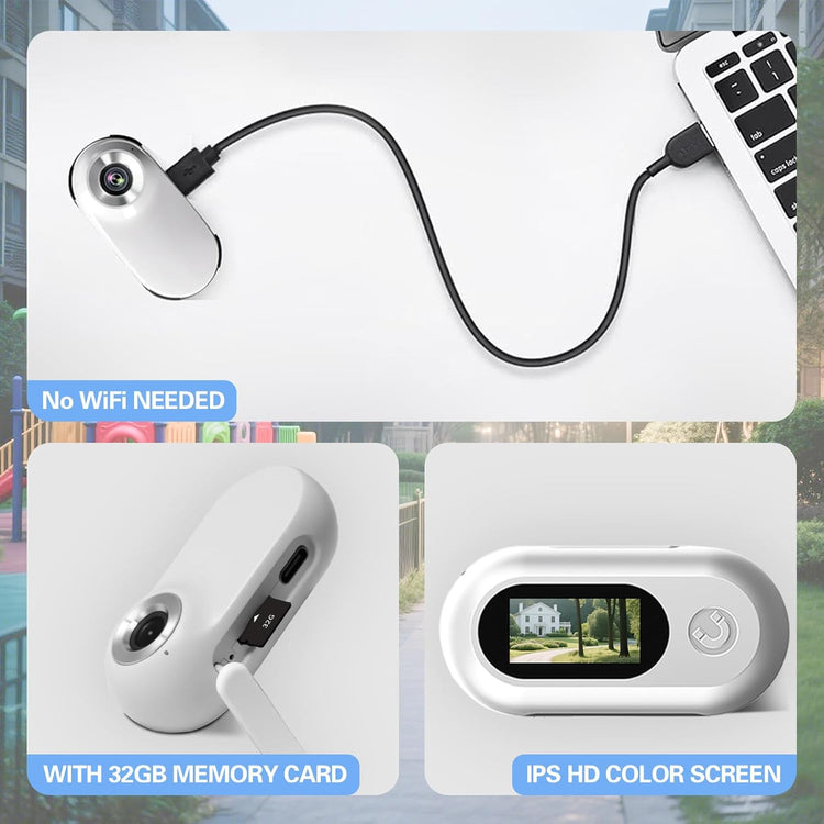 PRRPRR Pet Camera Collar – 1080P HD Wireless Dog Neck Cam with Air Tracker, 32GB Storage, No WiFi Required