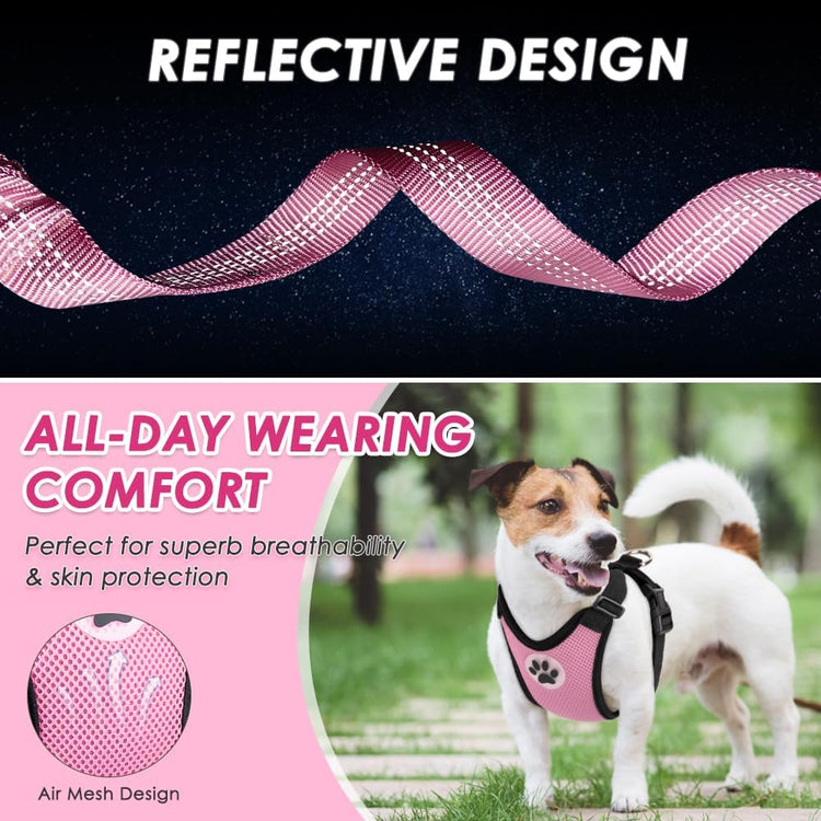 Lukovee Adjustable Dog Car Harness – Padded Breathable Mesh Seat Belt for Small, Medium & Large Dogs