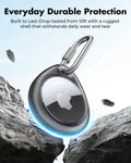 UNBREAKcable AirTag Holder – 4 Pack Waterproof & Shockproof TPU Case with Carabiner