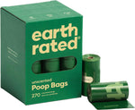 Earth Rated Dog Poop Bags – Leak-Proof, Extra Thick, Unscented Refill Rolls (270 Bags) 🐶