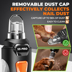 Silent Dog Nail Grinder with LED Light – Safe & Stress-Free Grooming for All Breeds & Sizes, 3 Grinding Bits, 2-Speed Rechargeable Pet Nail Trimmer Kit