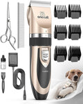 oneisall Quiet Dog Clipper – Cordless Rechargeable Pet Grooming Kit for Dogs & Cats (Gold)