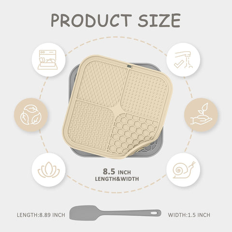 ChefAide 2-Pack Dog & Cat Lick Mats – Slow Feeder with Suction Cups, Anxiety Relief