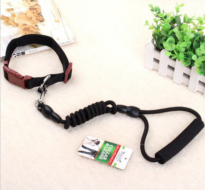 dog chain leash with collar and chest harness