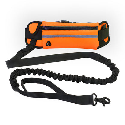 hands free dog leash belt with phone and bottle holder