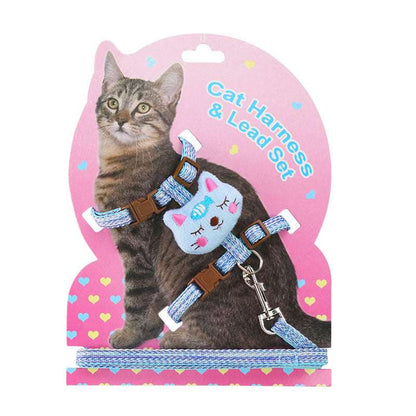 Cat Leash Harness – Adjustable I-Shaped Harness with Traction Rope for Walking