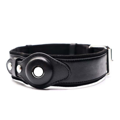 Leather GPS Dog Collar – Tracker-Ready Pet Collar for Apple AirTag