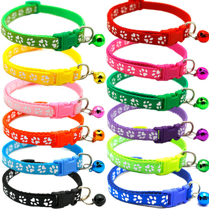 Bells Cat & Dog Collar – Adjustable Pet ID Recognition Collar with Pendant & Bells